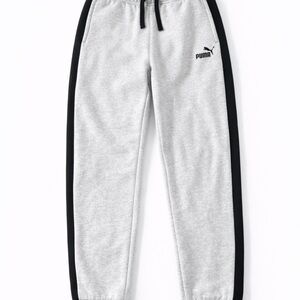 Puma Light Gray Joggers with Black Accents
